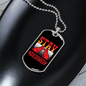 Stay Pawsitive Red Necklace Stainless Steel or 18k Gold Dog Tag 24" Chain-Express Your Love Gifts