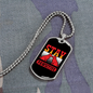 Stay Pawsitive Red Necklace Stainless Steel or 18k Gold Dog Tag 24" Chain-Express Your Love Gifts