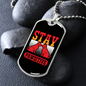 Stay Pawsitive Red Necklace Stainless Steel or 18k Gold Dog Tag 24" Chain-Express Your Love Gifts