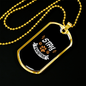 Stay Pawsitive White Necklace Stainless Steel or 18k Gold Dog Tag 24" Chain-Express Your Love Gifts