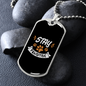 Stay Pawsitive White Necklace Stainless Steel or 18k Gold Dog Tag 24" Chain-Express Your Love Gifts