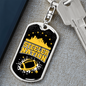 Steeler Nation Pittsburgh Fan Swivel Keychain Dog Tag Stainless Steel or 18k Gold-Express Your Love Gifts