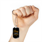 Steering Wheel Necklace Stainless Steel or 18k Gold Dog Tag 24" Chain-Express Your Love Gifts