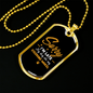 Steering Wheel Necklace Stainless Steel or 18k Gold Dog Tag 24" Chain-Express Your Love Gifts