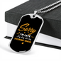 Steering Wheel Necklace Stainless Steel or 18k Gold Dog Tag 24" Chain-Express Your Love Gifts