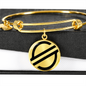 Stellar Lumens (XLM) Bracelet Stainless Steel or 18k Gold Circle Bangle-Express Your Love Gifts