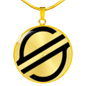 Stellar Lumens (XLM) Circle Necklace Stainless Steel or 18k Gold 18-22"-Express Your Love Gifts