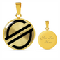 Stellar Lumens (XLM) Circle Necklace Stainless Steel or 18k Gold 18-22"-Express Your Love Gifts