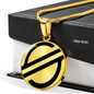 Stellar Lumens (XLM) Circle Necklace Stainless Steel or 18k Gold 18-22"-Express Your Love Gifts