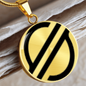 Stellar Lumens (XLM) Circle Necklace Stainless Steel or 18k Gold 18-22"-Express Your Love Gifts