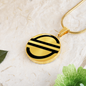 Stellar Lumens (XLM) Circle Necklace Stainless Steel or 18k Gold 18-22"-Express Your Love Gifts