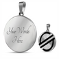 Stellar Lumens (XLM) Circle Necklace Stainless Steel or 18k Gold 18-22"-Express Your Love Gifts