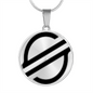 Stellar Lumens (XLM) Circle Necklace Stainless Steel or 18k Gold 18-22"-Express Your Love Gifts