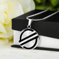 Stellar Lumens (XLM) Circle Necklace Stainless Steel or 18k Gold 18-22"-Express Your Love Gifts
