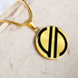 Stellar Lumens (XLM) Circle Necklace Stainless Steel or 18k Gold 18-22"-Express Your Love Gifts