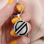 Stellar Lumens (XLM) Circle Necklace Stainless Steel or 18k Gold 18-22"-Express Your Love Gifts