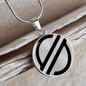 Stellar Lumens (XLM) Circle Necklace Stainless Steel or 18k Gold 18-22"-Express Your Love Gifts