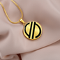 Stellar Lumens (XLM) Circle Necklace Stainless Steel or 18k Gold 18-22"-Express Your Love Gifts