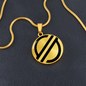 Stellar Lumens (XLM) Circle Necklace Stainless Steel or 18k Gold 18-22"-Express Your Love Gifts