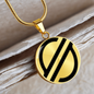 Stellar Lumens (XLM) Circle Necklace Stainless Steel or 18k Gold 18-22"-Express Your Love Gifts