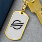 Stellar Lumens (XLM) Crypto Cryptocurrency Keychain Stainless Steel or 18k Gold Dog Tag Keyring-Express Your Love Gifts