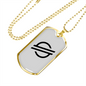 Stellar Lumens (XLM) Crypto Necklace Stainless Steel or 18k Gold Dog Tag 24" Chain-Express Your Love Gifts