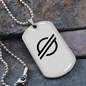 Stellar Lumens (XLM) Crypto Necklace Stainless Steel or 18k Gold Dog Tag 24" Chain-Express Your Love Gifts