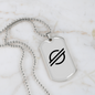Stellar Lumens (XLM) Crypto Necklace Stainless Steel or 18k Gold Dog Tag 24" Chain-Express Your Love Gifts