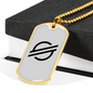 Stellar Lumens (XLM) Crypto Necklace Stainless Steel or 18k Gold Dog Tag 24" Chain-Express Your Love Gifts