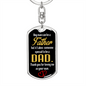 Step Dad Thank You Keychain Stainless Steel or 18k Gold Dog Tag Keyring-Express Your Love Gifts