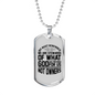 Stewards Of What God Christian Necklace Stainless Steel or 18k Gold Dog Tag 24" Chain-Express Your Love Gifts
