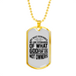 Stewards Of What God Christian Necklace Stainless Steel or 18k Gold Dog Tag 24" Chain-Express Your Love Gifts