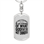 Stewards Of What God Keychain Stainless Steel or 18k Gold Dog Tag Keyring-Express Your Love Gifts