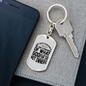 Stewards Of What God Keychain Stainless Steel or 18k Gold Dog Tag Keyring-Express Your Love Gifts