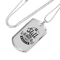 Still And Know Christian Necklace Stainless Steel or 18k Gold Dog Tag 24" Chain-Express Your Love Gifts