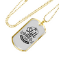Still And Know Christian Necklace Stainless Steel or 18k Gold Dog Tag 24" Chain-Express Your Love Gifts