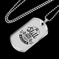 Still And Know Christian Necklace Stainless Steel or 18k Gold Dog Tag 24" Chain-Express Your Love Gifts