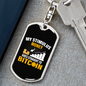 Stimulus Money Crypto Keychain Stainless Steel or 18k Gold Dog Tag Keyring-Express Your Love Gifts