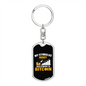 Stimulus Money Crypto Keychain Stainless Steel or 18k Gold Dog Tag Keyring-Express Your Love Gifts