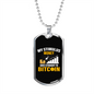 Stimulus Money Crypto Necklace Stainless Steel or 18k Gold Dog Tag 24" Chain-Express Your Love Gifts