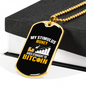 Stimulus Money Crypto Necklace Stainless Steel or 18k Gold Dog Tag 24" Chain-Express Your Love Gifts
