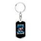 Stop Asking Why Swivel Keychain Dog Tag Stainless Steel or 18k Gold-Express Your Love Gifts