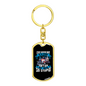 Stop Asking Why Swivel Keychain Dog Tag Stainless Steel or 18k Gold-Express Your Love Gifts