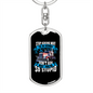 Stop Asking Why Swivel Keychain Dog Tag Stainless Steel or 18k Gold-Express Your Love Gifts