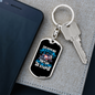 Stop Asking Why Swivel Keychain Dog Tag Stainless Steel or 18k Gold-Express Your Love Gifts