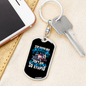 Stop Asking Why Swivel Keychain Dog Tag Stainless Steel or 18k Gold-Express Your Love Gifts