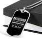 Stop When We'Re Done Woodworker Dog Tag Stainless Steel or 18k Gold W 24"-Express Your Love Gifts