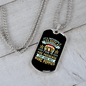 Straight Face Necklace Stainless Steel or 18k Gold Dog Tag 24" Chain-Express Your Love Gifts