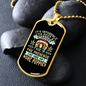 Straight Face Necklace Stainless Steel or 18k Gold Dog Tag 24" Chain-Express Your Love Gifts