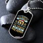 Straight Face Necklace Stainless Steel or 18k Gold Dog Tag 24" Chain-Express Your Love Gifts